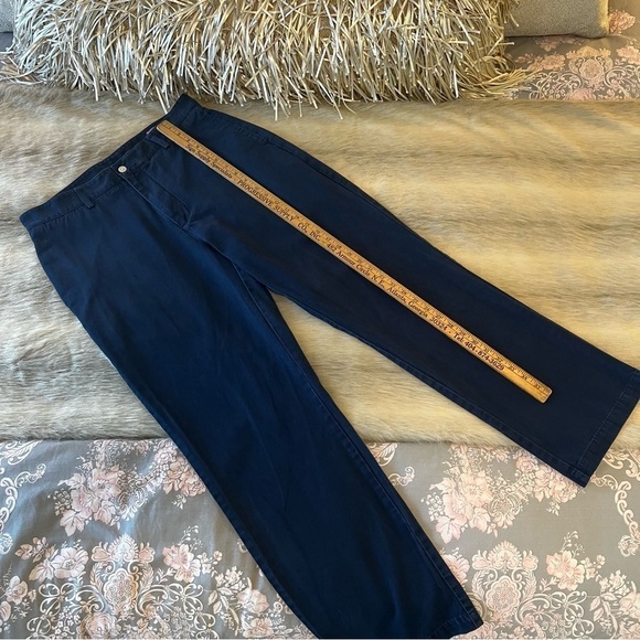 VINYARD VINES Navy Blue Club Pant Slacks 34 x 32 Flat Front 100% Cotton Twill - Picture 7 of 9